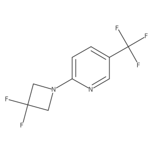 2-(3,3-Difluoroazetidin-1-yl)-5-(trifluoromethyl)pyridine结构式