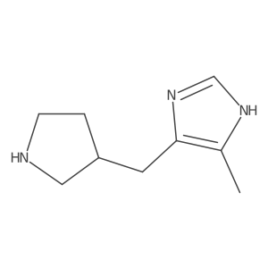 4-methyl-5-[(pyrrolidin-3-yl)methyl]-1H-imidazole结构式