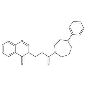3-(3-oxo-3-(7-phenyl-1,4-thiazepan-4-yl)propyl)quinazolin-4(3H)-one Structure
