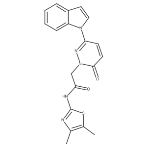 2-(3-(1H-indol-1-yl)-6-oxopyridazin-1(6H)-yl)-N-(4,5-dimethylthiazol-2-yl)acetamide结构式