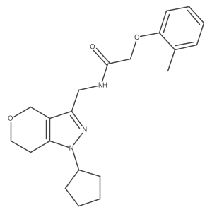 N-((1-cyclopentyl-1,4,6,7-tetrahydropyrano[4,3-c]pyrazol-3-yl)methyl)-2-(o-tolyloxy)acetamide Structure
