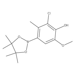 2-Chloro-6-methoxy-3-methyl-4-(4,4,5,5-tetramethyl-1,3,2-dioxaborolan-2-yl)phenol Structure