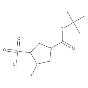 tert-Butyl 3-(chlorosulfonyl)-4-fluoropyrrolidine-1-carboxylate Structure
