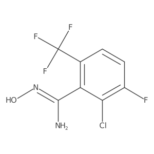 2-Chloro-3-fluoro-N-hydroxy-6-(trifluoromethyl)benzenecarboximidamide Structure