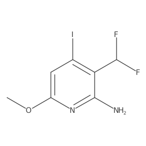 3-(Difluoromethyl)-4-iodo-6-methoxypyridin-2-amine Structure