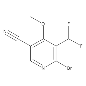 6-bromo-5-(difluoromethyl)-4-methoxy-pyridine-3-carbonitrile Structure