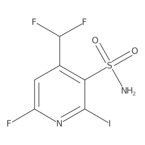 4-(Difluoromethyl)-6-fluoro-2-iodopyridine-3-sulfonamide Structure
