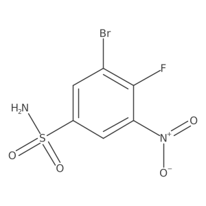3-Bromo-4-fluoro-5-nitrobenzene-1-sulfonamide Structure