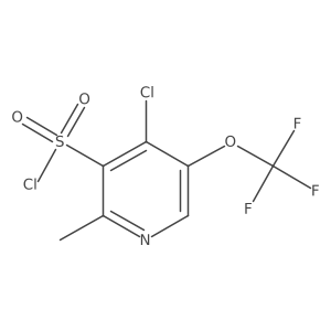4-Chloro-2-methyl-5-(trifluoromethoxy)pyridine-3-sulfonyl chloride结构式