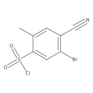 5-Bromo-4-cyano-2-methylbenzenesulfonyl chloride结构式