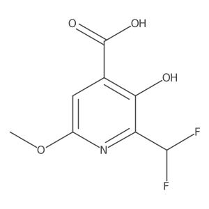 2-(Difluoromethyl)-3-hydroxy-6-methoxypyridine-4-carboxylic acid结构式