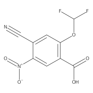 4-Cyano-2-(difluoromethoxy)-5-nitrobenzoic acid结构式
