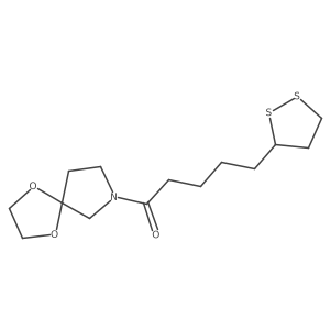 1-{1,4-Dioxa-7-azaspiro[4.4]nonan-7-yl}-5-(1,2-dithiolan-3-yl)pentan-1-one结构式