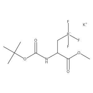 Potassium;trifluoro-[3-methoxy-2-[(2-methylpropan-2-yl)oxycarbonylamino]-3-oxopropyl]boranuide Structure