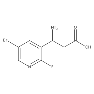 3-Amino-3-(5-bromo-2-fluoropyridin-3-yl)propanoic acid结构式