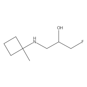 1-Fluoro-3-[(1-methylcyclobutyl)amino]propan-2-ol结构式