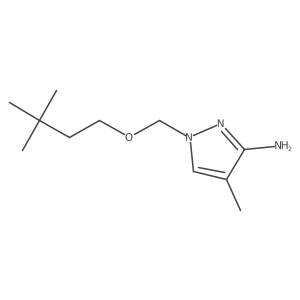 1-[(3,3-dimethylbutoxy)methyl]-4-methyl-1H-pyrazol-3-amine结构式