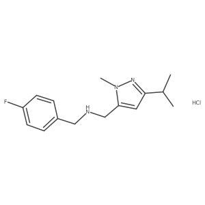 1-(4-fluorophenyl)-N-[(3-isopropyl-1-methyl-1H-pyrazol-5-yl)methyl]methanamine结构式