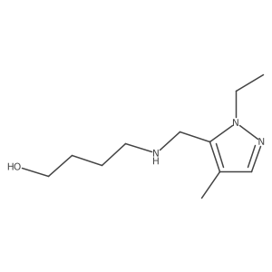 4-{[(1-ethyl-4-methyl-1H-pyrazol-5-yl)methyl]amino}butan-1-ol结构式