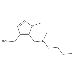 1-(5-{[butyl(methyl)amino]methyl}-1-methyl-1H-pyrazol-4-yl)methanamine Structure