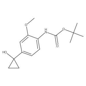 tert-butyl N-[4-(1-hydroxycyclopropyl)-2-methoxyphenyl]carbamate Structure