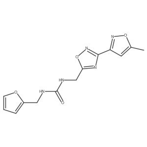 1-(Furan-2-ylmethyl)-3-((3-(5-methylisoxazol-3-yl)-1,2,4-oxadiazol-5-yl)methyl)urea Structure