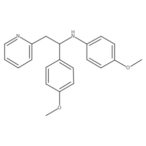 N,alpha-Bis(4-methoxyphenyl)-2-pyridineethanamine结构式