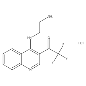 1-(4-((2-Aminoethyl)amino)quinolin-3-yl)-2,2,2-trifluoroethanone hydrochloride Structure