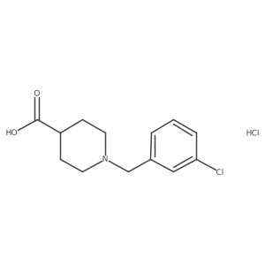 1-(3-Chlorobenzyl)piperidine-4-carboxylic acid hydrochloride Structure