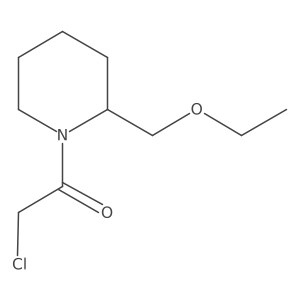 2-Chloro-1-(2-(ethoxymethyl)piperidin-1-yl)ethan-1-one结构式