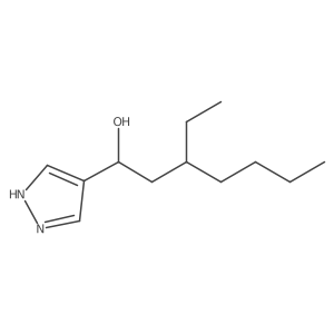 3-ethyl-1-(1H-pyrazol-4-yl)heptan-1-ol结构式
