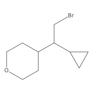 4-(2-Bromo-1-cyclopropylethyl)oxane结构式