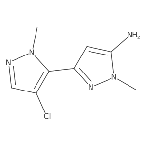 3-(4-chloro-1-methyl-1H-pyrazol-5-yl)-1-methyl-1H-pyrazol-5-amine结构式