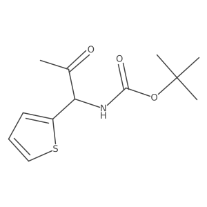 tert-butyl N-[2-oxo-1-(thiophen-2-yl)propyl]carbamate结构式