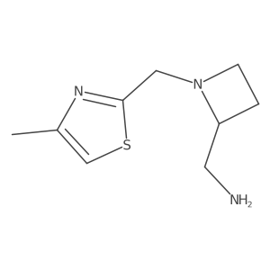 {1-[(4-Methyl-1,3-thiazol-2-yl)methyl]azetidin-2-yl}methanamine Structure