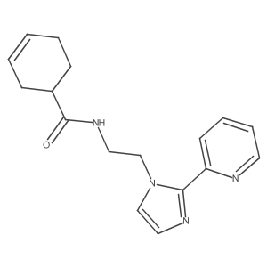 N-(2-(2-(pyridin-2-yl)-1H-imidazol-1-yl)ethyl)cyclohex-3-enecarboxamide Structure