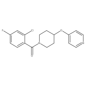 (2-Chloro-4-fluorophenyl)(4-(pyridin-4-yloxy)piperidin-1-yl)methanone Structure