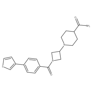 1-(1-(4-(Thiophen-3-yl)benzoyl)azetidin-3-yl)piperidine-4-carboxamide Structure