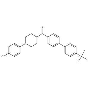 1-(4-Chlorophenyl)-4-{4-[5-(trifluoromethyl)pyridin-2-yl]benzenecarbothioyl}piperazine结构式