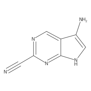 5-Amino-7H-pyrrolo[2,3-d]pyrimidine-2-carbonitrile结构式