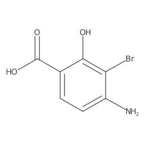 4-Amino-3-bromo-2-hydroxybenzoic acid结构式