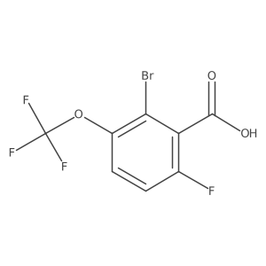 2-Bromo-6-fluoro-3-(trifluoromethoxy)benzoic acid结构式
