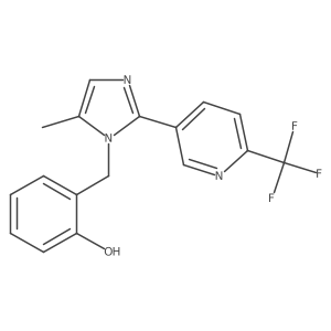2-((5-methyl-2-(6-(trifluoromethyl)pyridin-3-yl)-1H-imidazol-1-yl)methyl)phenol Structure