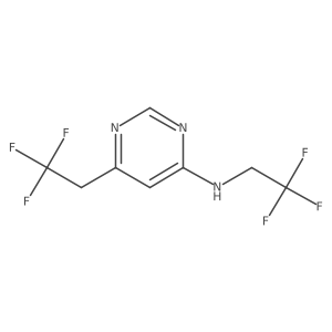 N,6-bis(2,2,2-trifluoroethyl)pyrimidin-4-amine结构式