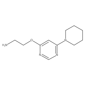 2-((6-(Piperidin-1-yl)pyrimidin-4-yl)oxy)ethan-1-amine结构式