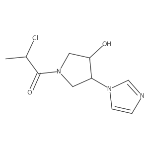 2-chloro-1-(3-hydroxy-4-(1H-imidazol-1-yl)pyrrolidin-1-yl)propan-1-one Structure
