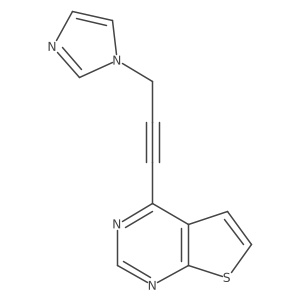 1-(3-{thieno[2,3-d]pyrimidin-4-yl}prop-2-yn-1-yl)-1H-imidazole Structure