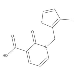 1-((3-Methylthiophen-2-yl)methyl)-2-oxo-1,2-dihydropyridine-3-carboxylic acid结构式