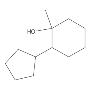 2-Cyclopentyl-1-methylcyclohexan-1-ol结构式