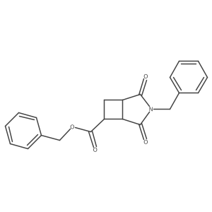 Benzyl (1R,5R,6R)-3-benzyl-2,4-dioxo-3-azabicyclo[3.2.0]heptane-6-carboxylate结构式